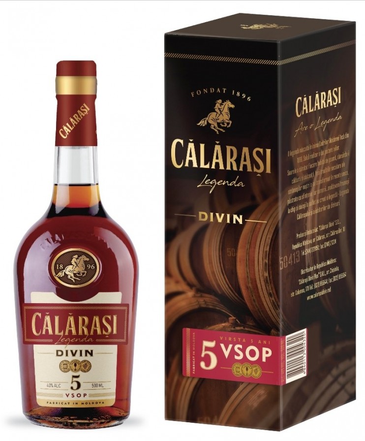 Коньяк "Калараш" 5 лет, Легенда. 0,5 л. с коробкой