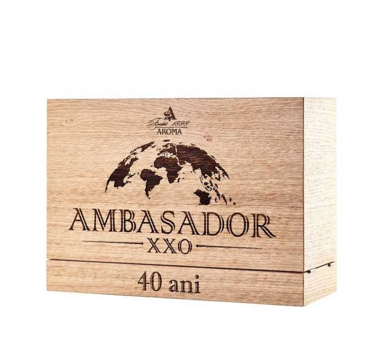 Коньяк «Ambasador» XXO 40 лет, Aroma. Nemo 0,54 в коробке