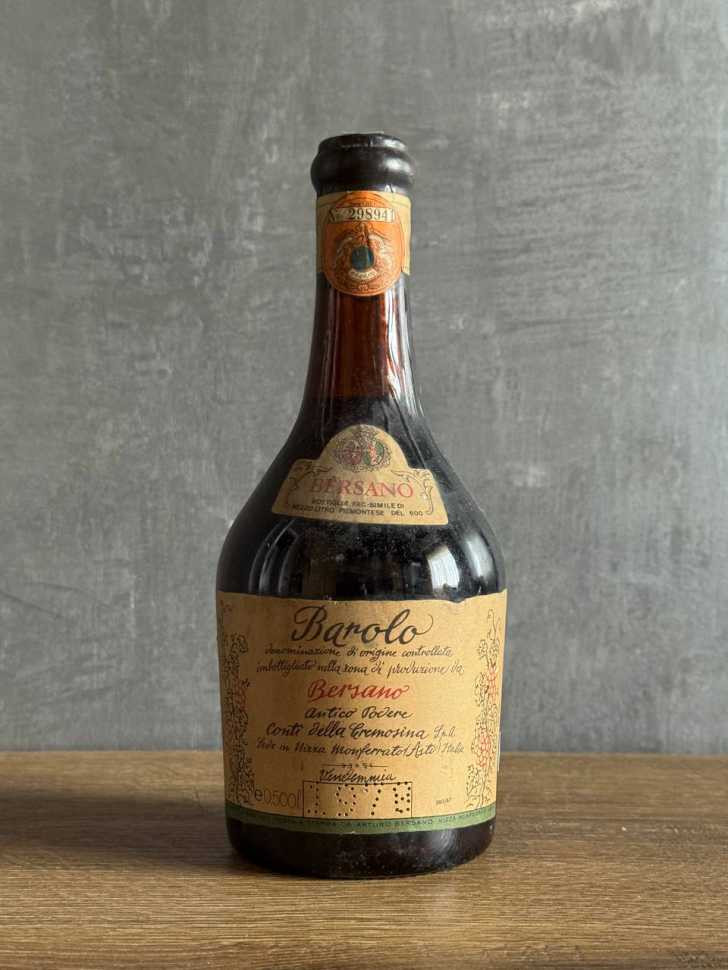 Вино Bersano Barolo 1978 года.