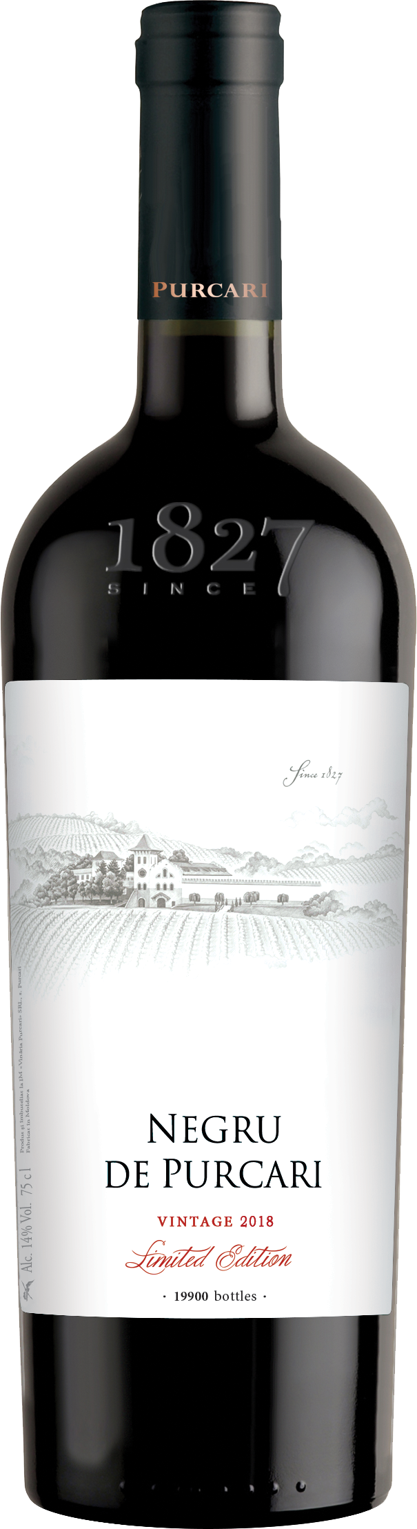 Вино "Негру де Пуркарь" винтаж 2018 года. 0,75 л.