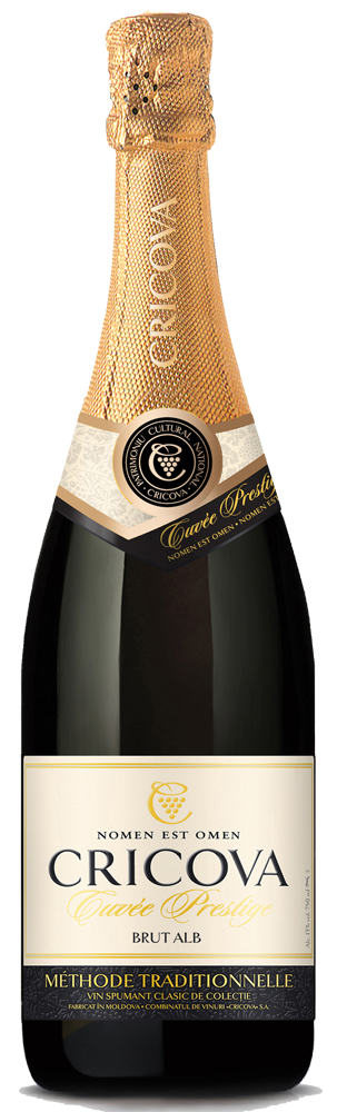 Шампанское "Крикова" Кюве Престиж, брют белое.