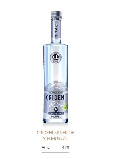 Ракиу «Кридень» из винограда Мускат, Silver. 0,5 л.