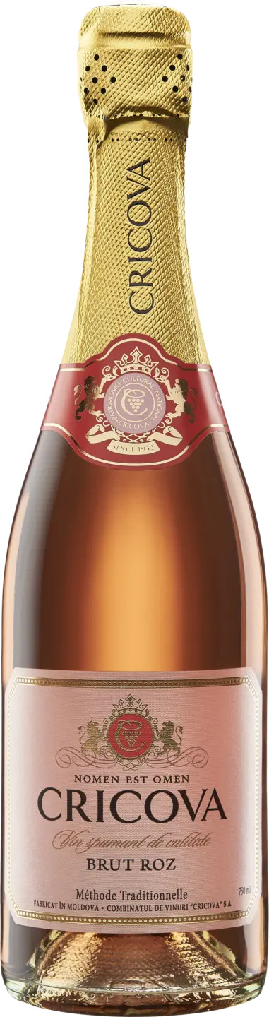 Шампанское "Крикова" брют розовое.