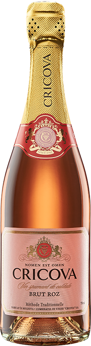 Шампанское "Крикова" брют розовое.