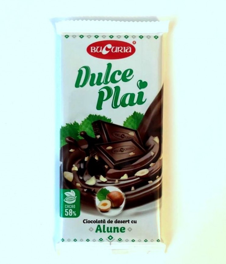 Шоколад "Дулче Плай" с лесным орехом, 90 г.