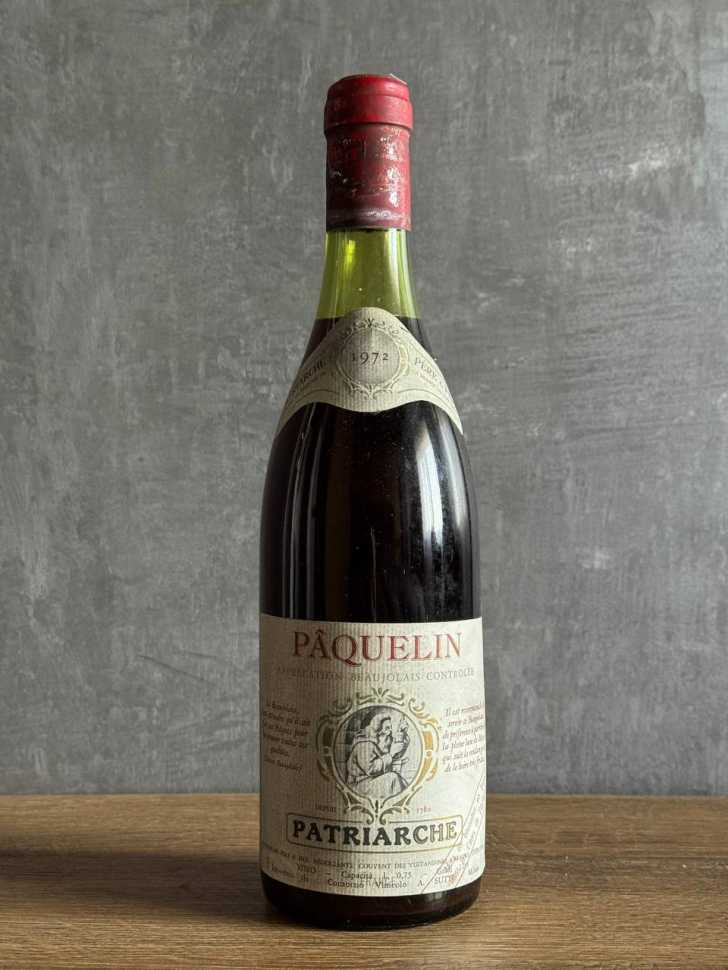 Французское вино Pâquelin Patriarche 1972 года.