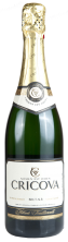 Шампанское "Крикова" брют белое.