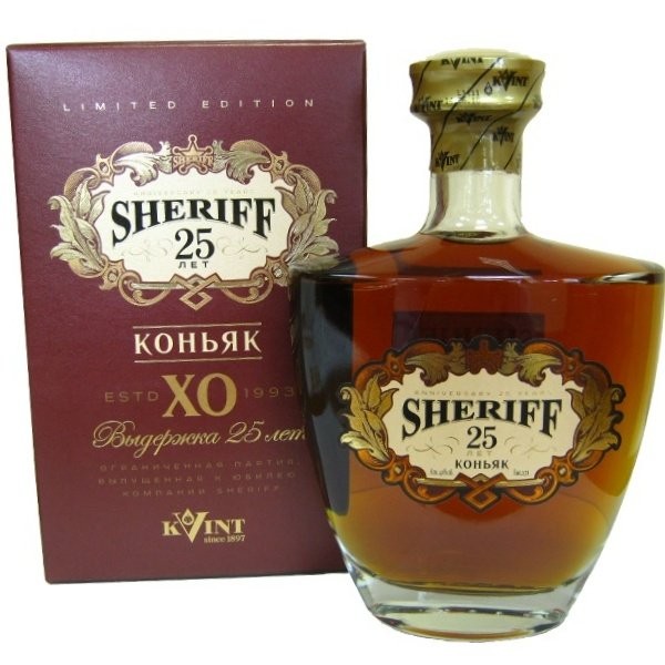 коньяк КВИНТ SHERIFF 25 лет.